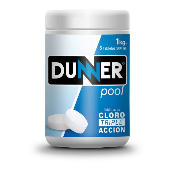 Cloro para Piscina en Tabletas Triple Acción DUNNER - 1 CILINDRO