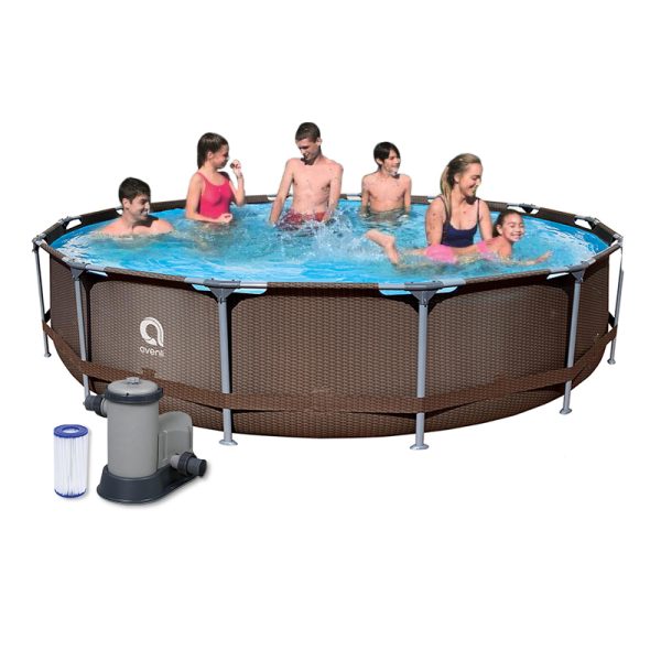 Piscina Estructural Redonda en T resistente de 4.27m x 0.84m Round Steel Frame Pool, CAP. 10.825 Litros; Marca Avenli