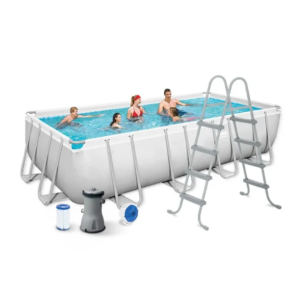 Piscina Estructural Armable Rectangular Power Steel 5.49m x 2.74m x 1.22m, CAP. 14.812 Litros; Marca Bestway