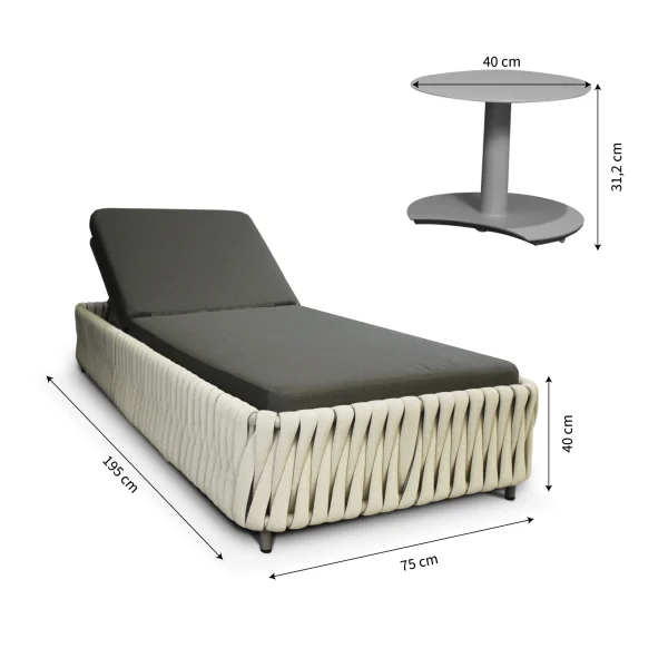 Reposera para Terraza Italiana Sienna Marfil - Imagen 7