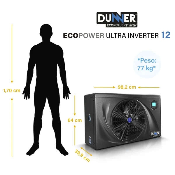 Bomba de Calor para Piscinas Dunner ECOPOWER <strong>ULTRA INVERTER 12 </strong>para Temperar hasta 55 M3 - INCLUYE INSTALACIÓN - Imagen 6